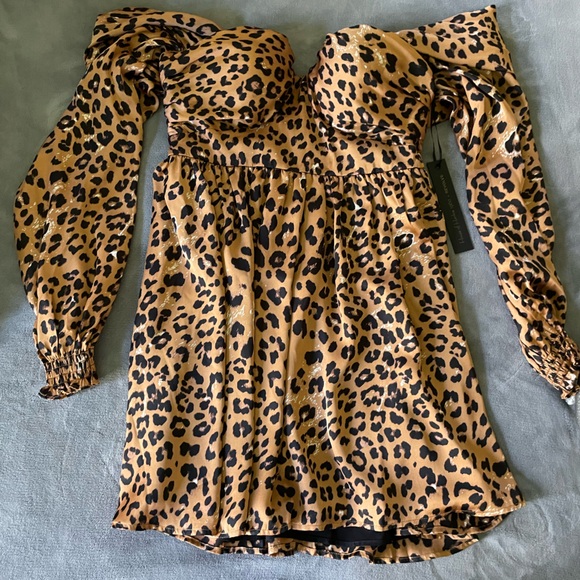 House of Harlow Burna Mini Dress Leopard X Revolve - Picture 1 of 15